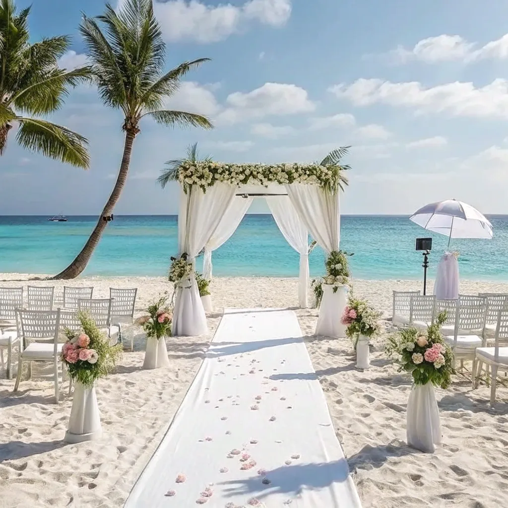 Beach Paradise Wedding Setup