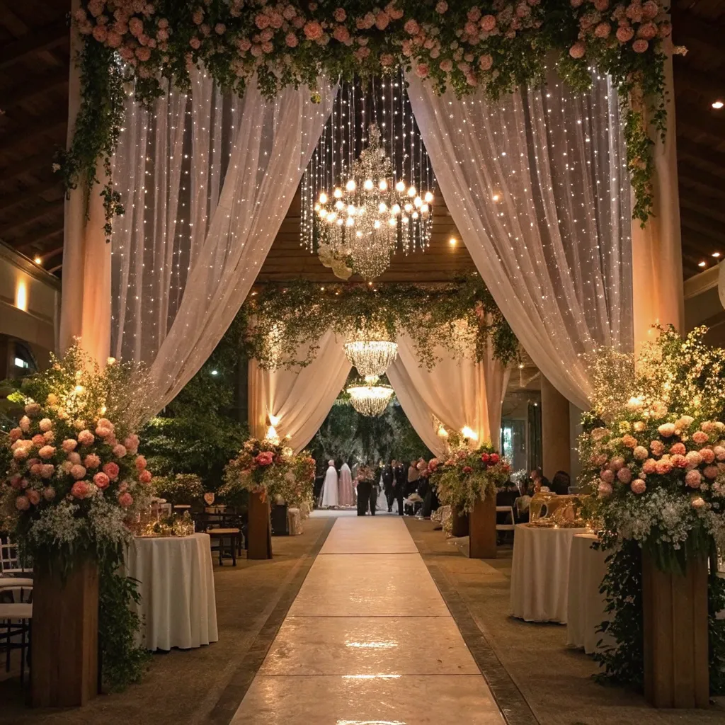 A beautifully decorated wedding venue