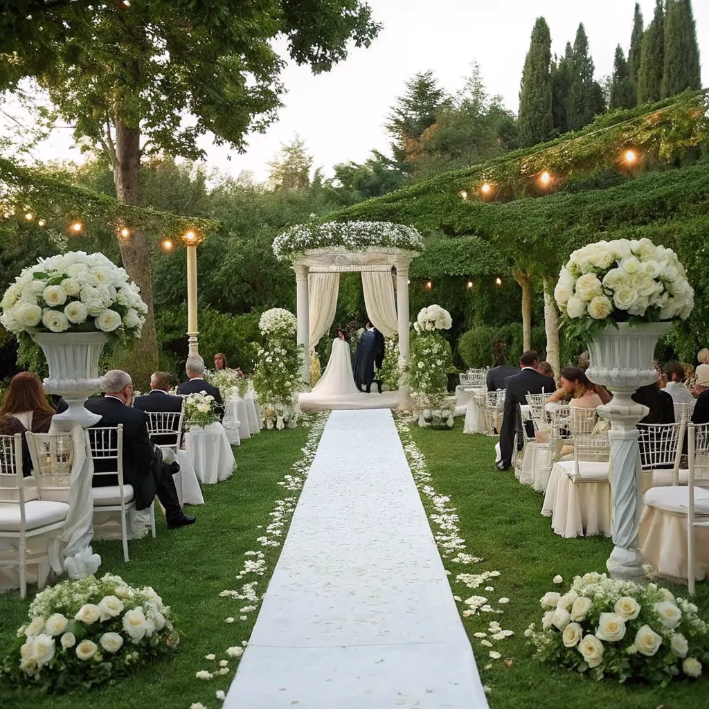 Romantic Garden Wedding Setup