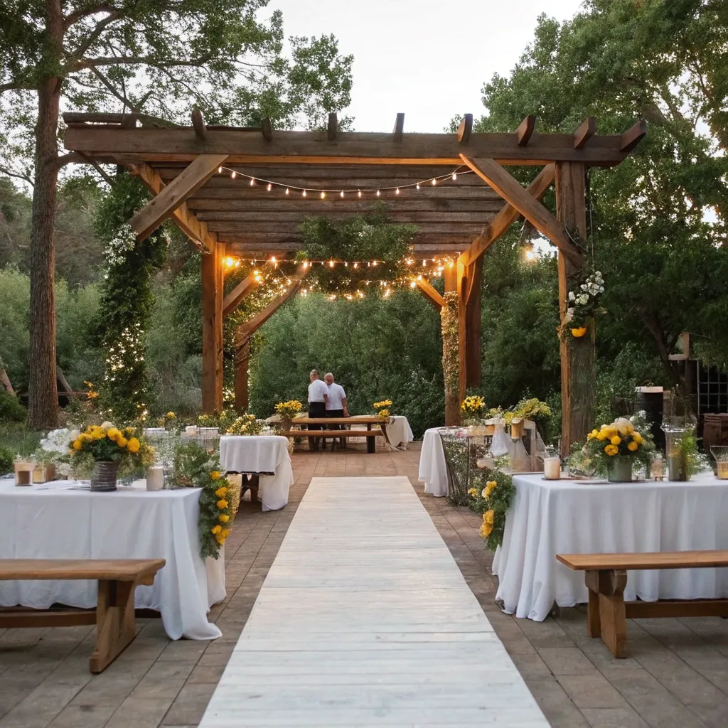 Rustic Charm Wedding Setup